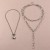  occidental style fashion  creative geometry chain tassel woman  loveO buckle necklace
