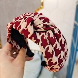 Korea big classic retro houndstooth Headband  brief medium  all-Purpose Headba..