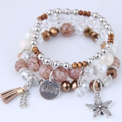 occidental style fashion  Metal starfish all-Purpose multilayer woman  bracele..