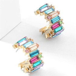 fashion colorful diamond series Alloy diamond Acrylic personality brief Word e..