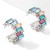fashion colorful diamond series Alloy diamond Acrylic personality brief Word earrings woman occidental st