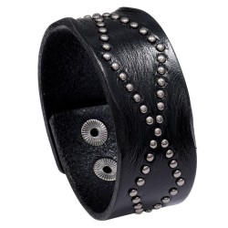 occidental style personality trend punk wind Cowhide bracelet retro Rivet widt..