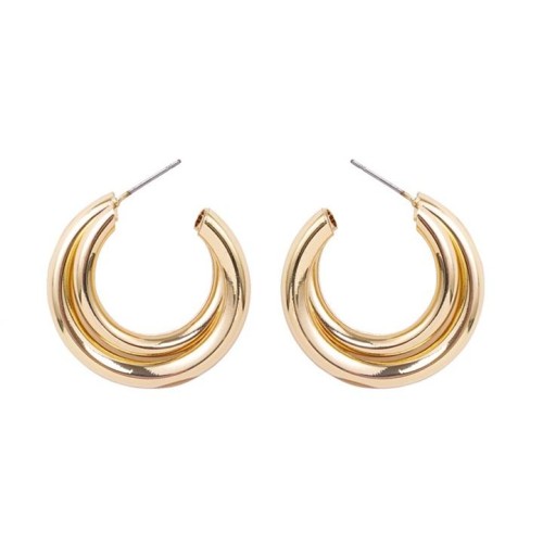occidental style fashion gold earrings woman brief geometry Irregular ear stud