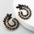 occidental style heart-shaped Alloy embed colorful diamond retro temperament exaggerating earrings woman Korean 
