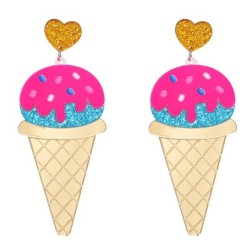 occidental style summer day long style ear stud Acrylic color earrings Earring