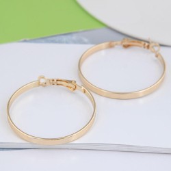 40*4mm  Korean style fashion Metal concise surface personality buckle ear stud..