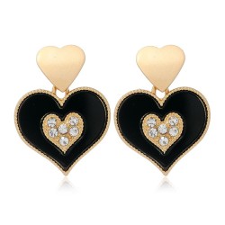 occidental style fashion Metal Peach heart personality temperament ear stud