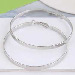 60*4mm  Korean style fashion Metal concise surface personality buckle ear stud..