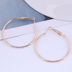 40mm occidental style fashion Metal concise surface temperament buckle ear stu..