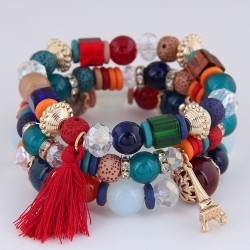 occidental style trend  concise all-Purpose Metal tower tassel candy multilaye..