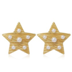 occidental style fashion Metal concise retro Five-pointed star temperament ear..