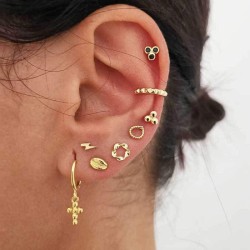 occidental style fashion Metal concise samll ear stud