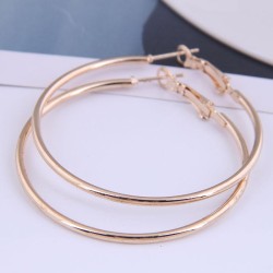 50mm occidental style fashion Metal concise surface temperament buckle ear stu..