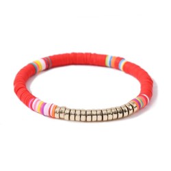 Bohemia ethnic style beads bracelet  multilayer beads color elasticity bangle