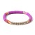 Bohemia ethnic style beads bracelet  multilayer beads color elasticity bangle