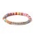 Bohemia ethnic style beads bracelet  multilayer beads color elasticity bangle