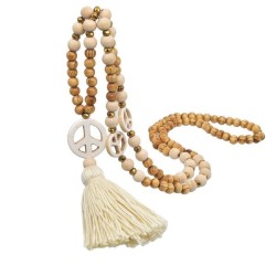  Bohemia long necklace woman handmade beads tassel Autumn and Winter sweater c..