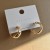silver occidental style earrings Metal geometry circle temperament earring brief personality Earrin