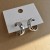 silver occidental style earrings Metal geometry circle temperament earring brief personality Earrin