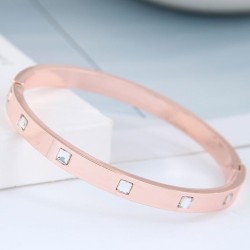 Korean style fashion Metal diamond concise temperament woman personality bangl..