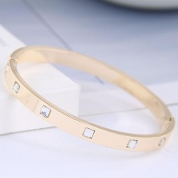 Korean style fashion Metal diamond concise temperament woman personality bangl..
