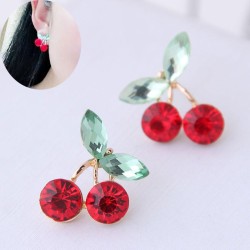 fine  Korean style fashion  sweetOL cherry personality ear stud