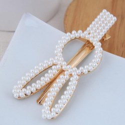 Korean style fashion Pearl hair clip all-Purpose concise hair clip Word concis..
