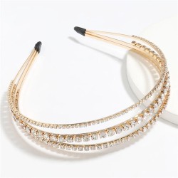 high-endins Alloy diamond embed Pearl three layer Headband woman super Headban..