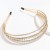 high-endins Alloy diamond embed Pearl three layer Headband woman super Headband