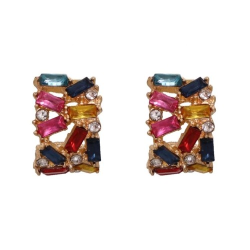 occidental style exaggerating drop diamond earrings woman fashion temperament ear stud geometryearrings