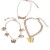occidental style  butterfly brief Anklet woman personality creative three necklace set Alloy butterfly