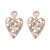 occidental style exaggerating heart-shaped Pearl earrings fashion Street Snap woman flowers earring personality