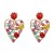 occidental style exaggerating heart-shaped Pearl earrings fashion Street Snap woman flowers earring personality