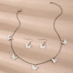  occidental style ins temperament butterfly necklace set  small fresh butterfl..