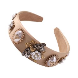 F occidental style high-end fashion Headband woman  samll Pearl width diamond ..