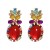  occidental style new retro drop zircon earring pattern stone earrings brief temperament ear stud woman