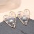 same style earrings Japan and Korea personality exaggerating love transparent resin Pearl ear stud woman