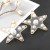 same style earrings Japan and Korea personality exaggerating love transparent resin Pearl ear stud woman