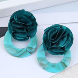 occidental style fashion all-Purpose rose concise circle temperament ear stud
