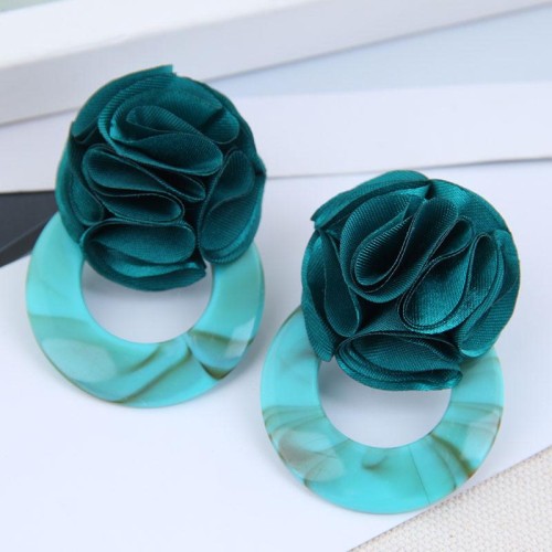 occidental style fashion all-Purpose rose concise circle temperament ear stud