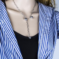  occidental style fashion  Metal concise Double temperament personality neckla..
