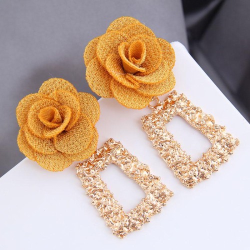 occidental style fashion  all-Purpose Metal geometry Modeling  flowers temperament exaggerating ear stud