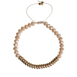 Bohemia handmade ethnic style weave crystal bracelet woman gold