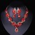  occidental style gem necklace earrings set  fashion bride banquet