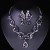  occidental style gem necklace earrings set  fashion bride banquet