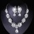 occidental style gem necklace earrings set  fashion bride banquet