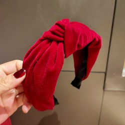Korean style brief gold velvet pure color Headband all-Purpose width Headband ..