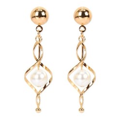 occidental stylefauxearl earring  drop gold earrings   earring arring woman F