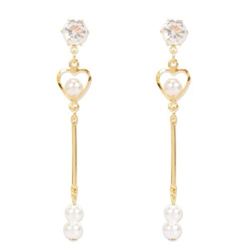 occidental style fashion exaggerating imitate Pearl earring   brief all-Purpose gold earrings arring woman F