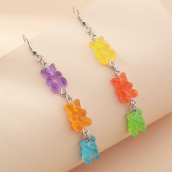  occidental style  creative candy colors resin samll earrings  long style ear ..